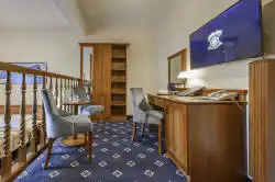 Room with table and desk