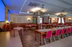 Connected dining tables – side view